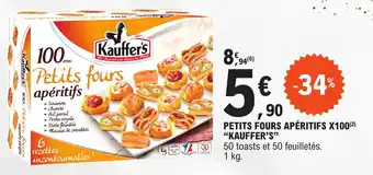 E.Leclerc PETITS FOURS APÉRITIFS X100(²) "KAUFFER'S" offre
