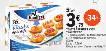 E.Leclerc TOASTS APÉRITIFS X36(²) "KAUFFER'S" offre