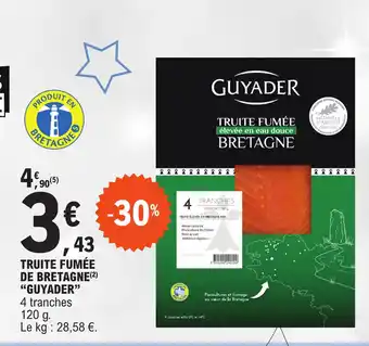 E.Leclerc TRUITE FUMÉE DE BRETAGNE(2) "GUYADER" offre