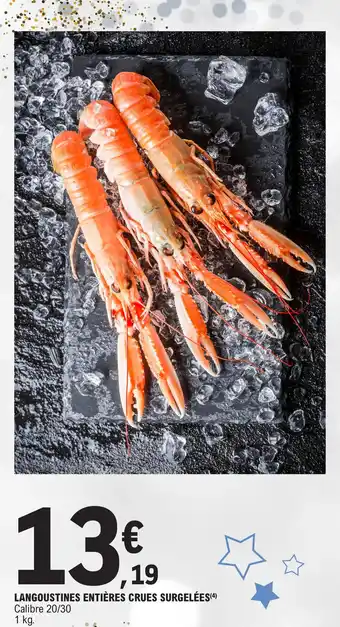 E.Leclerc LANGOUSTINES ENTIÈRES CRUES SURGELÉES(4) offre