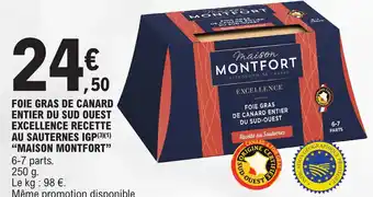 FOIE GRAS DE CANARD ENTIER DU SLUD-OUEST