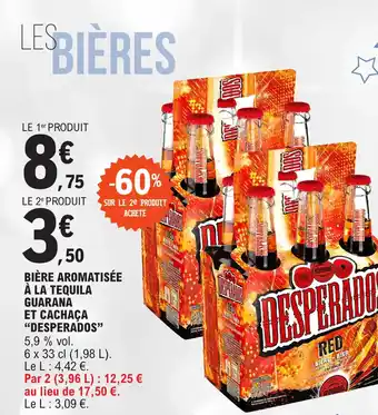 BIĂRE AROMATISĂE Ă LA TEQUILA GUARANA ET CACHAĂA âDESPERAD0Sâ 5,9 % vol.
