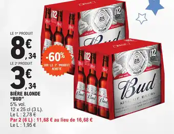 E.Leclerc BIÈRE BLONDE "BUD" offre