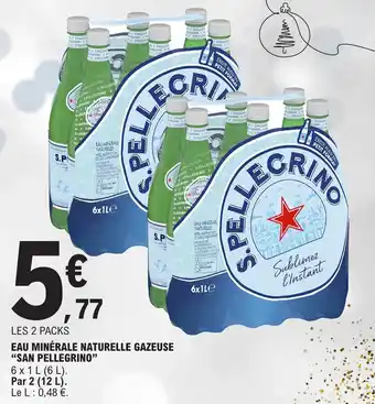 E.Leclerc EAU MINÉRALE NATURELLE GAZEUSE "SAN PELLEGRINO" offre