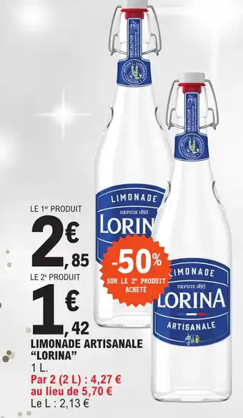 E.Leclerc LIMONADE ARTISANALE "LORINA" offre