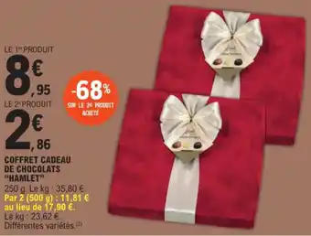 E.Leclerc COFFRET CADEAU DE CHOCOLATS "HAMLET" offre