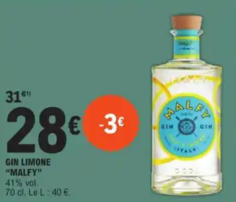 E.Leclerc GIN LIMONE "MALFY" offre