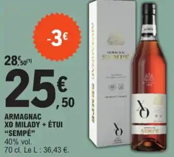 E.Leclerc ARMAGNAC XO MILADY + ÉTUI "SEMPÉ" offre