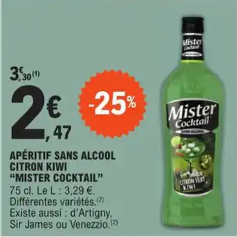 E.Leclerc APÉRITIF SANS ALCOOL CITRON KIWI "MISTER COCKTAIL" offre
