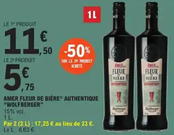 E.Leclerc AMER FLEUR DE BIÈREⓇ AUTHENTIQUE "WOLFBERGER" offre