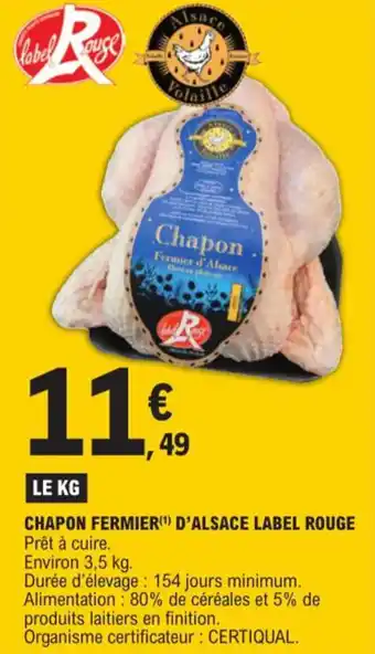 E.Leclerc CHAPON FERMIER(¹) D'ALSACE LABEL ROUGE offre
