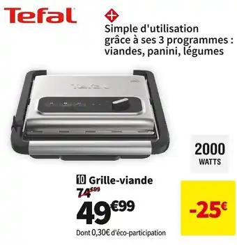 Conforama Tefal grille viande gc242d12 offre