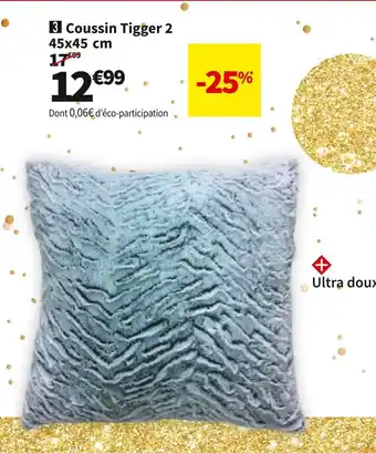 Conforama Coussin tigger 2 45x45 cm offre