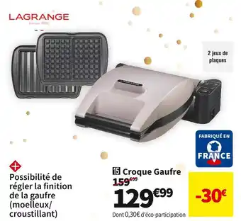 Conforama Lagrange croque gaufre 019432 offre