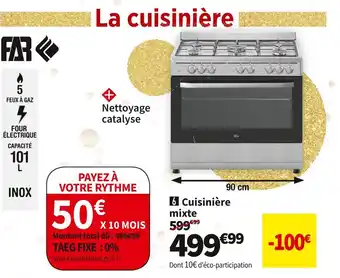 Conforama Far cuisinière mixte cmax9060231x offre