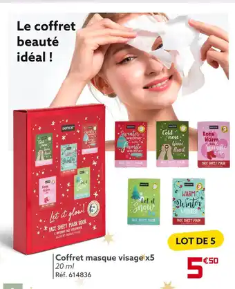 Gifi Coffret masque visage x5 offre