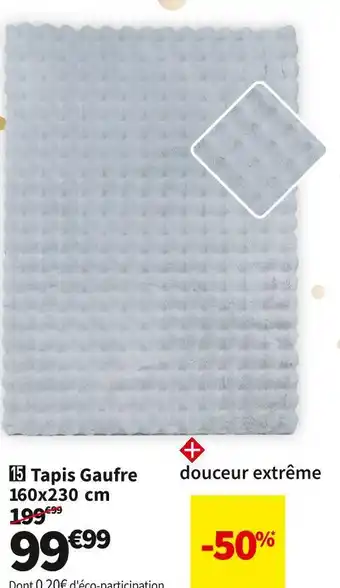 Conforama Tapis rabbit gaufre offre