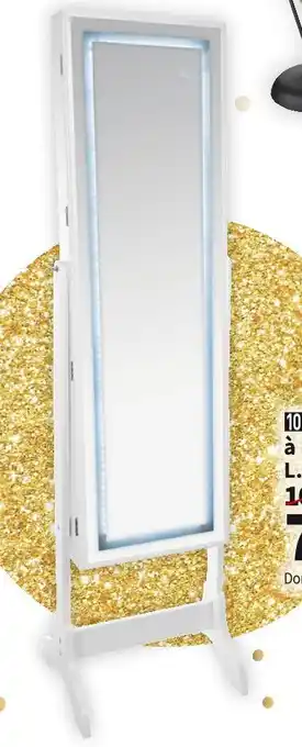 Conforama Psyché armoire à bijoux oled h.155xl.41 cm offre