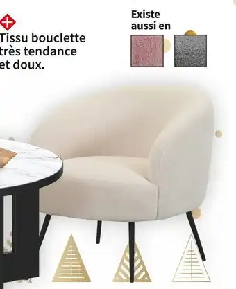Conforama Fauteuil fixe lomoco boucly offre