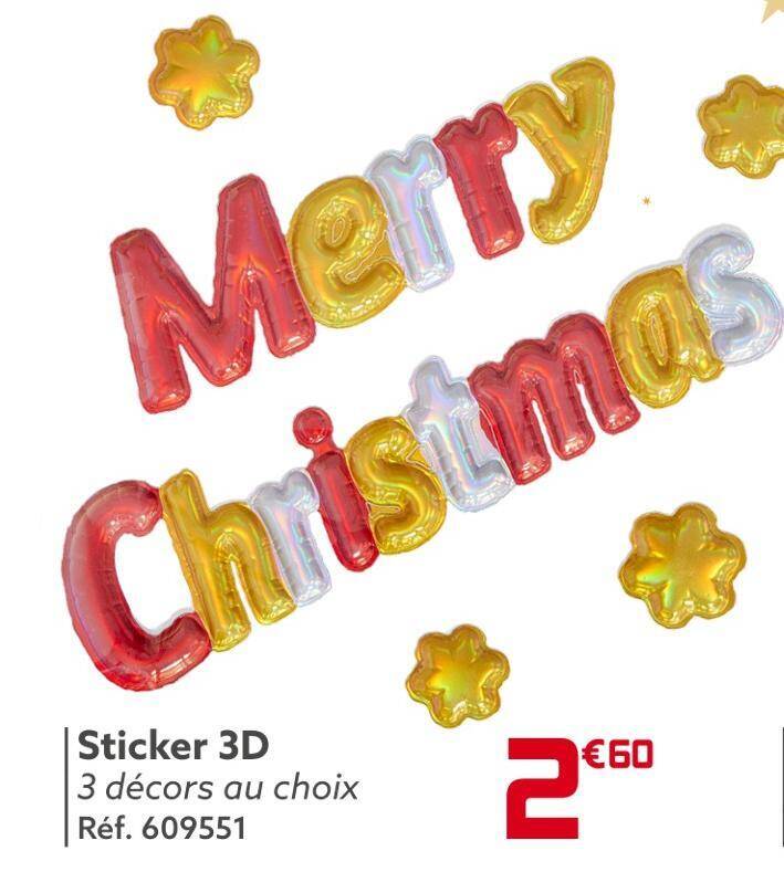 Promo Sticker 3d chez Gifi
