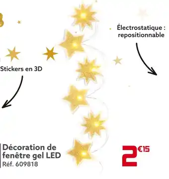 Gifi Décoration de fenêtre gel led offre