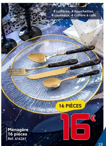 Gifi Ménagère 16 pièces offre