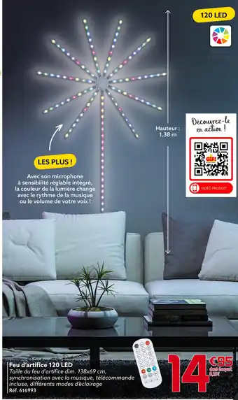 Gifi Feu d’artifice 120 led offre