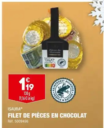 ALDI Isaura filet de pièces en chocolat offre