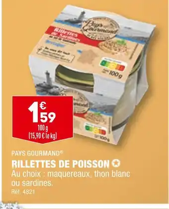 ALDI Pays gourmand rillettes de poisson offre