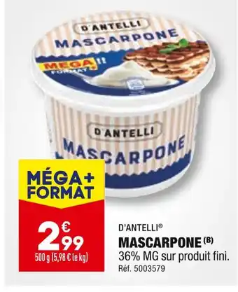 ALDI D’antelli mascarpone offre