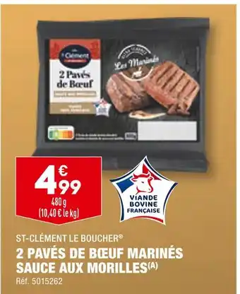 ALDI St-clément le boucher 2 pavés de bœuf marinés sauce aux morilles offre