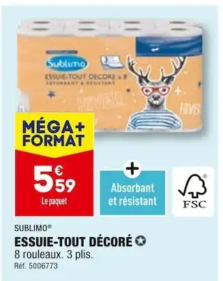 ALDI Sublimo essuie-tout décoré offre