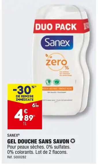 ALDI Sanex gel douche sans savon offre