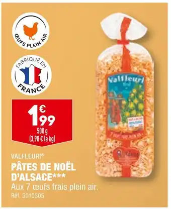 ALDI Valfleuri pâtes de noël d’alsace offre
