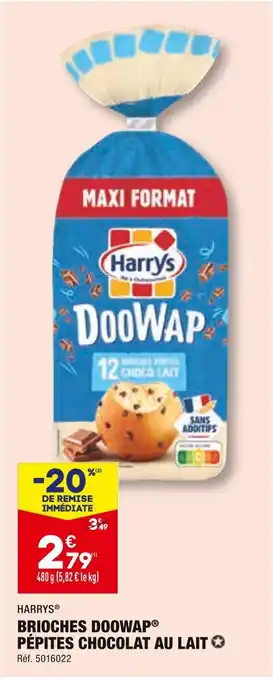 ALDI Harrys brioches doowap pépites chocolat au lait offre