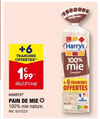 ALDI Harrys pain de mie offre