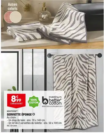 ALDI Novitesse serviette éponge offre
