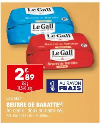 ALDI Le gall beurre de baratte offre
