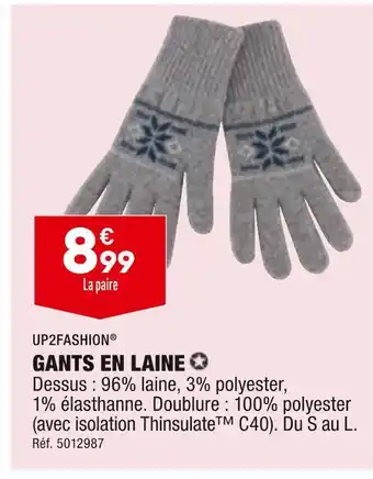 ALDI Up2fashion gants en laine offre