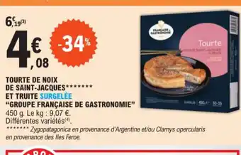 E.Leclerc TOURTE DE NOIX DE SAINT-JACQUES* offre