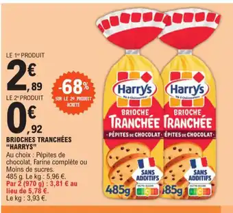 E.Leclerc BRIOCHES TRANCHÉES "HARRYS" offre