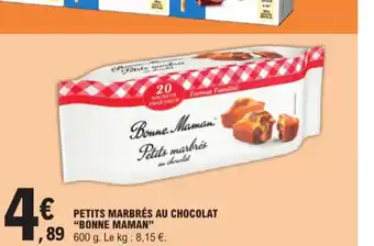 E.Leclerc PETITS MARBRÉS AU CHOCOLAT "BONNE MAMAN" offre