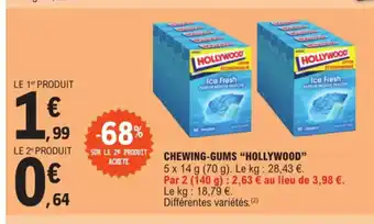 E.Leclerc CHEWING-GUMS "HOLLYWOOD" offre