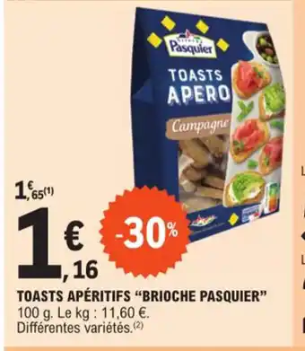 E.Leclerc TOASTS APÉRITIFS "BRIOCHE PASQUIER" offre