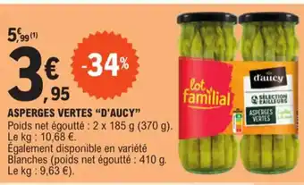 E.Leclerc ASPERGES VERTES "D'AUCY" offre