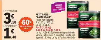E.Leclerc PETITS POIS "CASSEGRAIN" offre