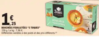 E.Leclerc BOUCHÉES FEUILLETÉES "3 TOQUES" offre