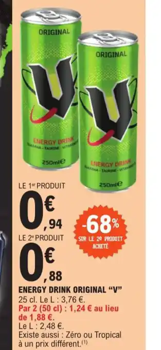 E.Leclerc ENERGY DRINK ORIGINAL "V" offre