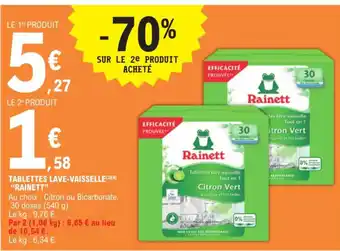 E.Leclerc TABLETTES LAVE-VAISSELLE(3)(4) "RAINETT" offre