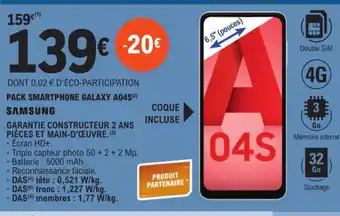 E.Leclerc GARANTIE CONSTRUCTEUR 2 ANS PIÈCES ET MAIN-D'ŒUVRE. (3) offre